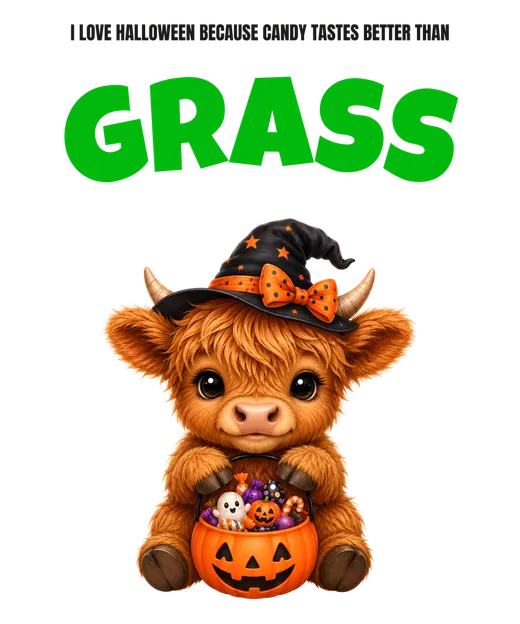 I Love Halloween Because Candy Tastes Better than GRASS